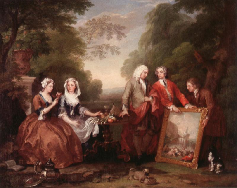 William Hogarth Dialogue France oil painting art